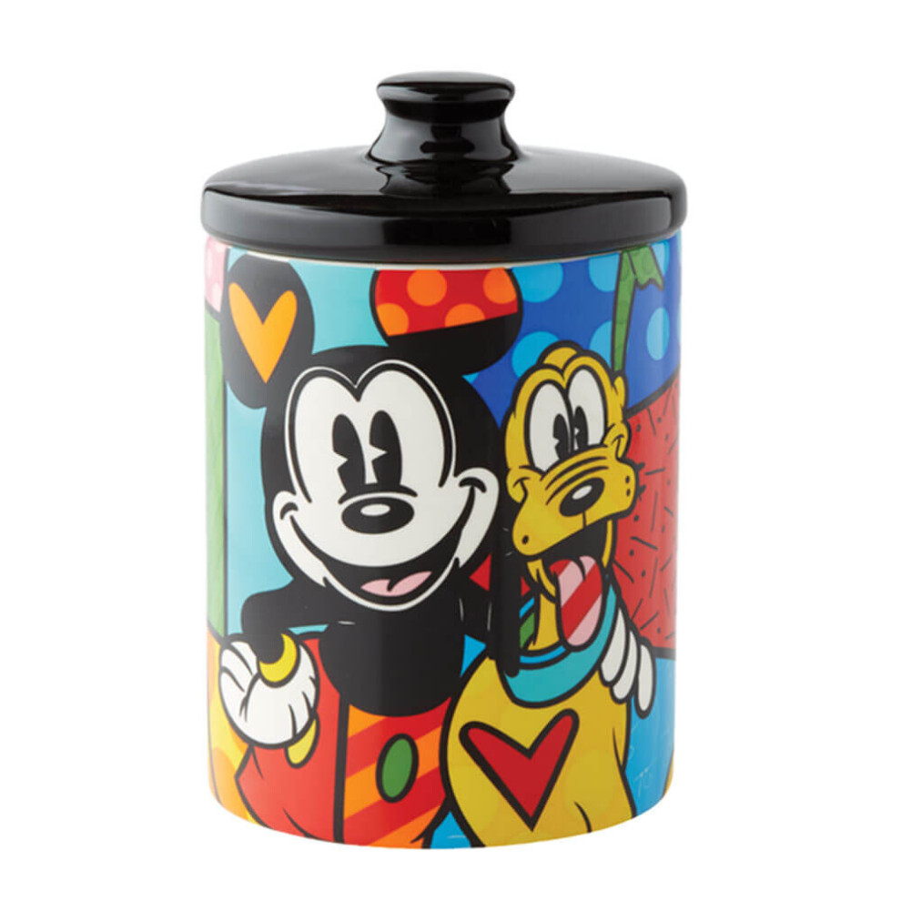 Disney Britto Mickey And Pluto Cookie Jar