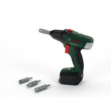Theo Klein Bosch Mini Cordless Drill/Screwdriver Toy - 2 Speeds, 3 Attachments, Realistic Sounds & Light (4.00985E+12)