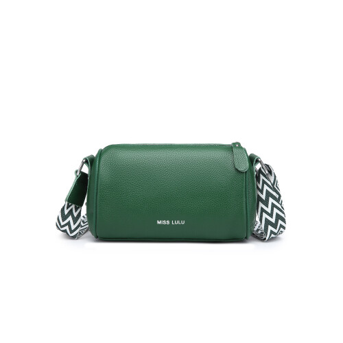 Miss Lulu (Green) MISS LULU Lightweight GenuineLeather Crossbody Bag