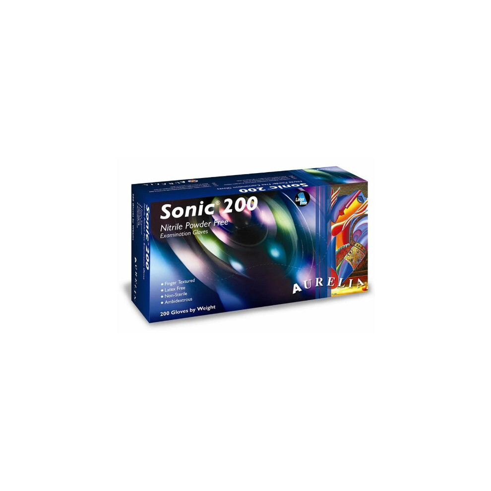 (Medium) Blue Nitrile Gloves Pack of 200 Powder and Latex Free