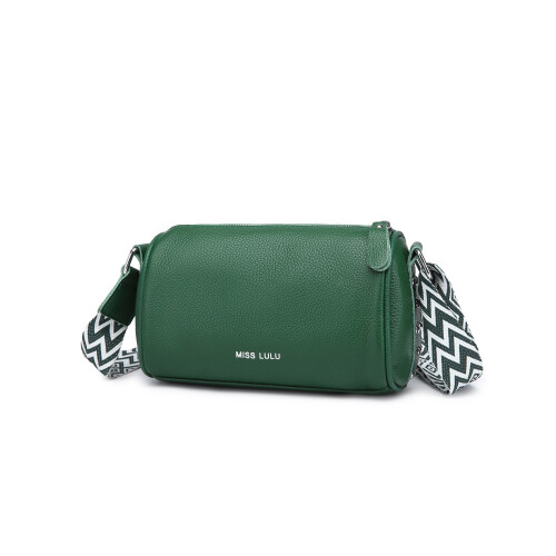 Miss Lulu (Green) MISS LULU Lightweight GenuineLeather Crossbody Bag 2