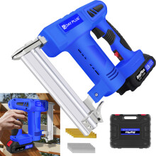 Cordless Brad Nailer 21V Electric Nail Gun Staple Gun for DIY Projects Woodworking with Case Li-ion Battery Staples and Nails