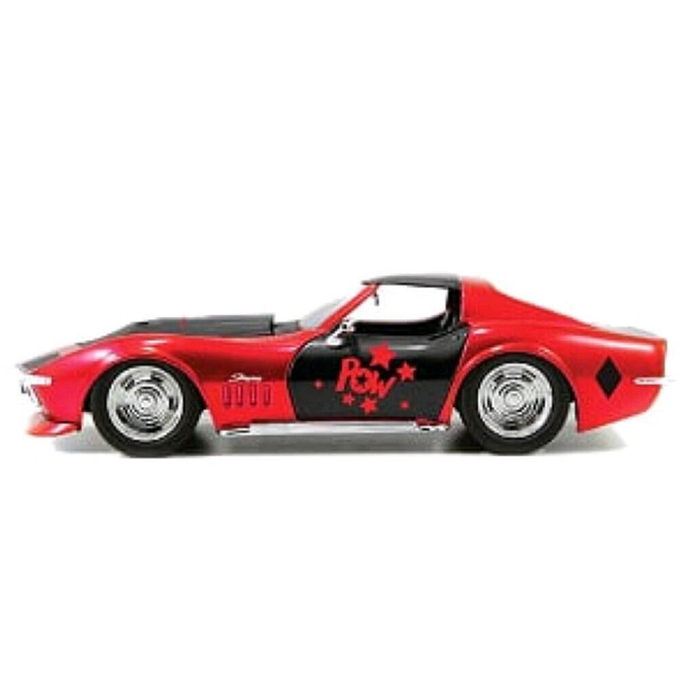 1969 Chevrolet Corvette Stingray Harley Quinn DC Comics Hollywood Rides Series 1/32 Diecast Model Car by Jada 32095