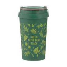 Typhoon Pure Green is The New Black Wheat Fibre Travel Mug 380ml