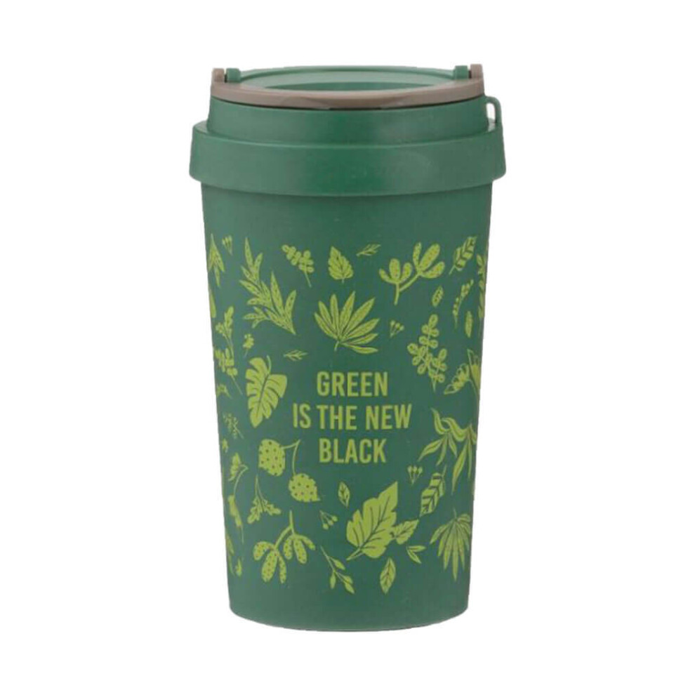 Typhoon Pure Green Is The New Black Wheat Fibre Travel Mug 380Ml Green,Black