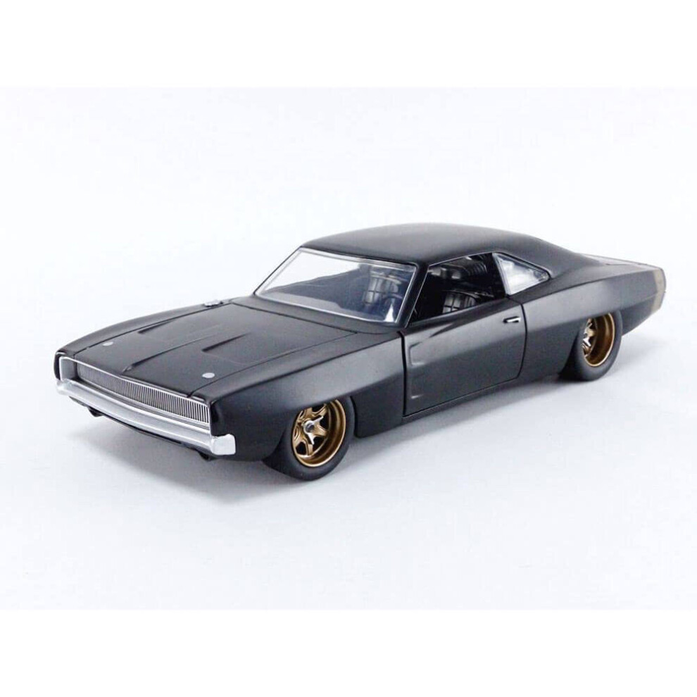 Jada Dom\'s 1968 Dodge Charger Widebody Matt Black \Fast & Furious 9 F9\" (2021) Movie 1/24 Diecast Model Car by Jada"