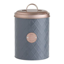 Typhoon Cookie and Biscuit Tin with Lid Steel Grey