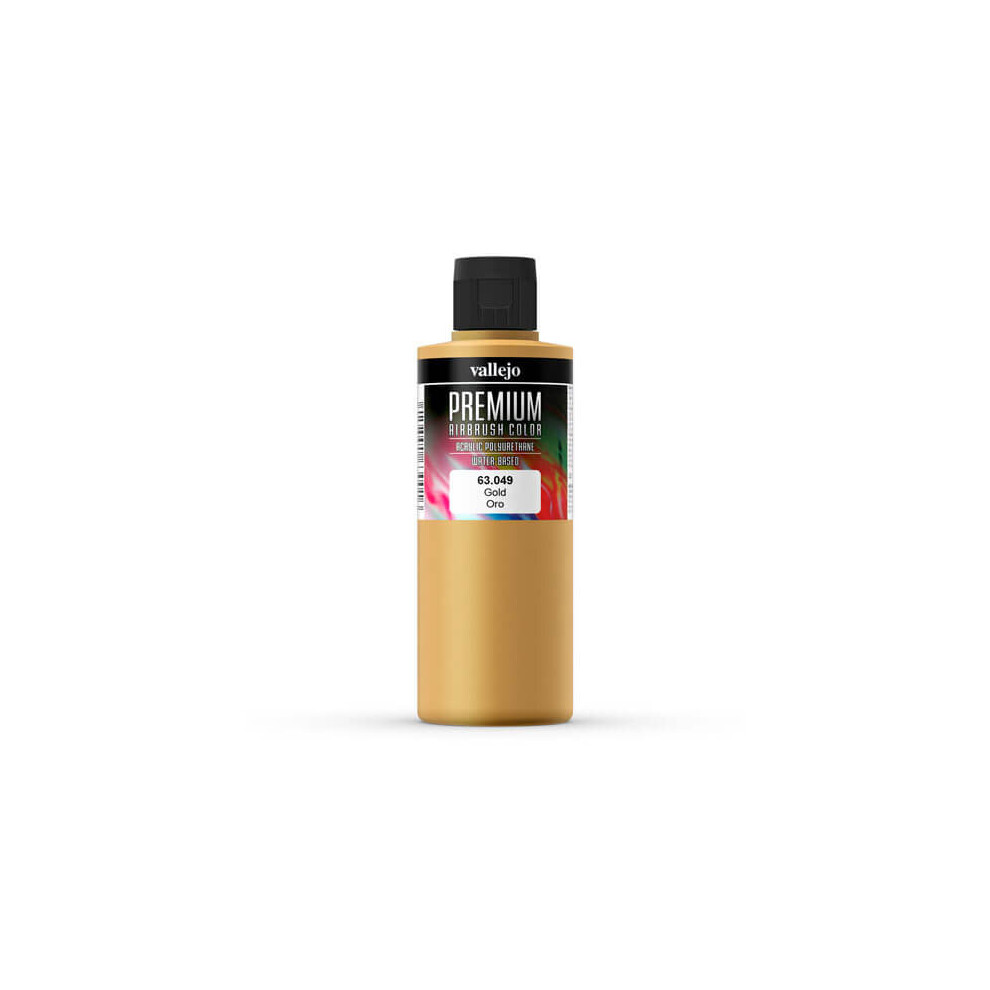 VAL63049 - Vallejo Premium Color - 200ml Pearl & Metallics Gold