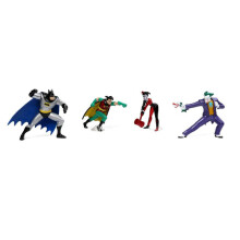 Jada \Batman: The Animated Series\" Diorama Scene Set of 4 Diecast Figurines \"Nano Hollywood Rides\" Diecast Models by Jada"