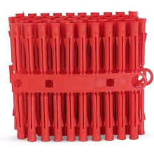 (Red - 5.5mm) Greened House Wall Plug (96 Pack) Brown 7 x 42mm or Red 5.5 x 34mm Type Universal Screw Fixing