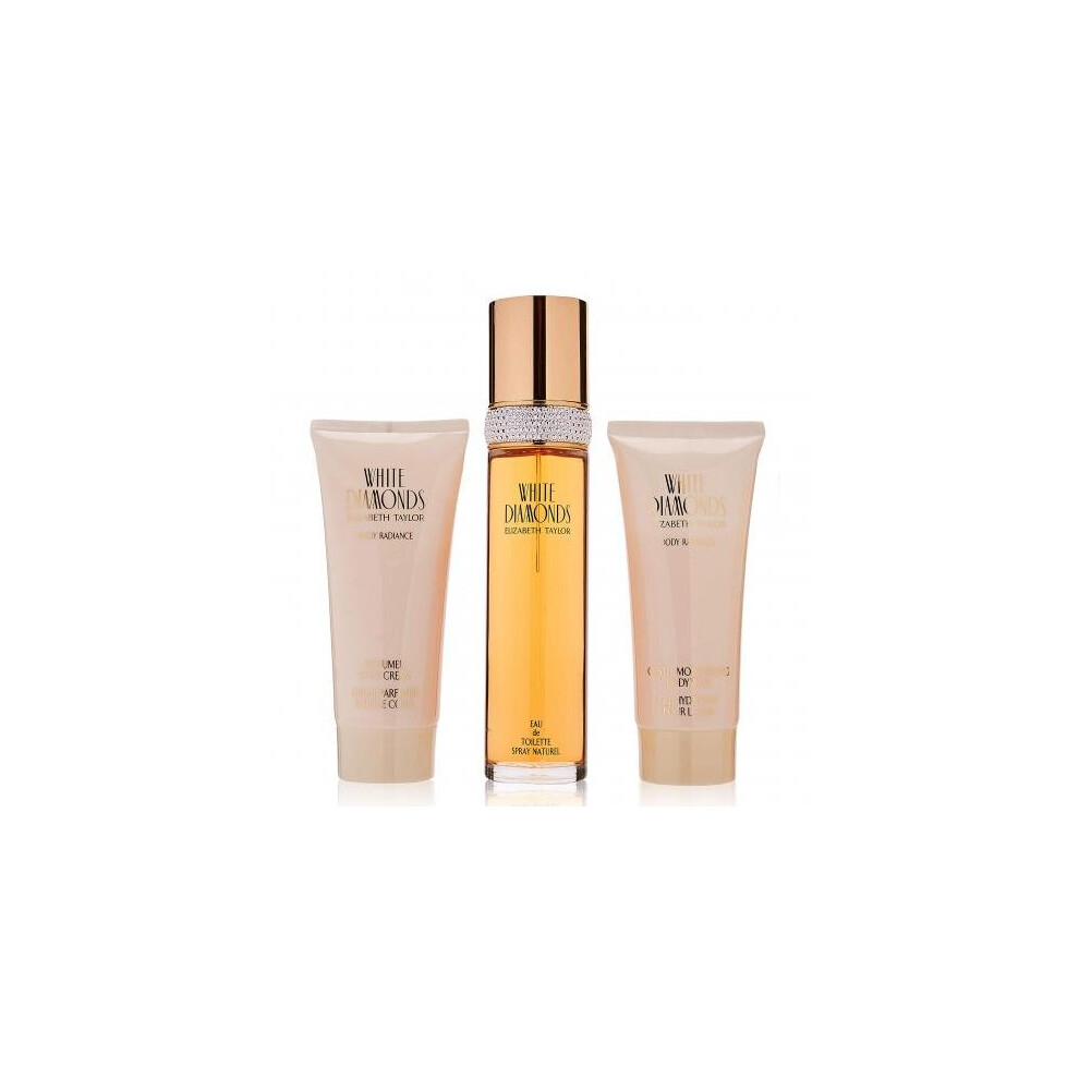 White Diamonds 3 Pcs Set: 3.3 Eau De Toilette Spray + 3.3 Body Lotion + 3.3 Body Wash