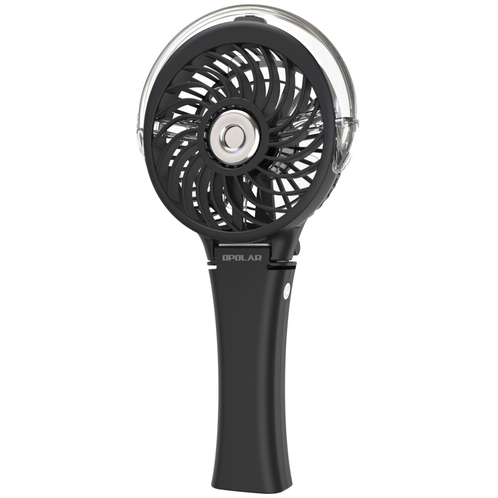 (black) Opolar Misting Fan Portable Fan Handheld Fan Rechargeable Battery Operated