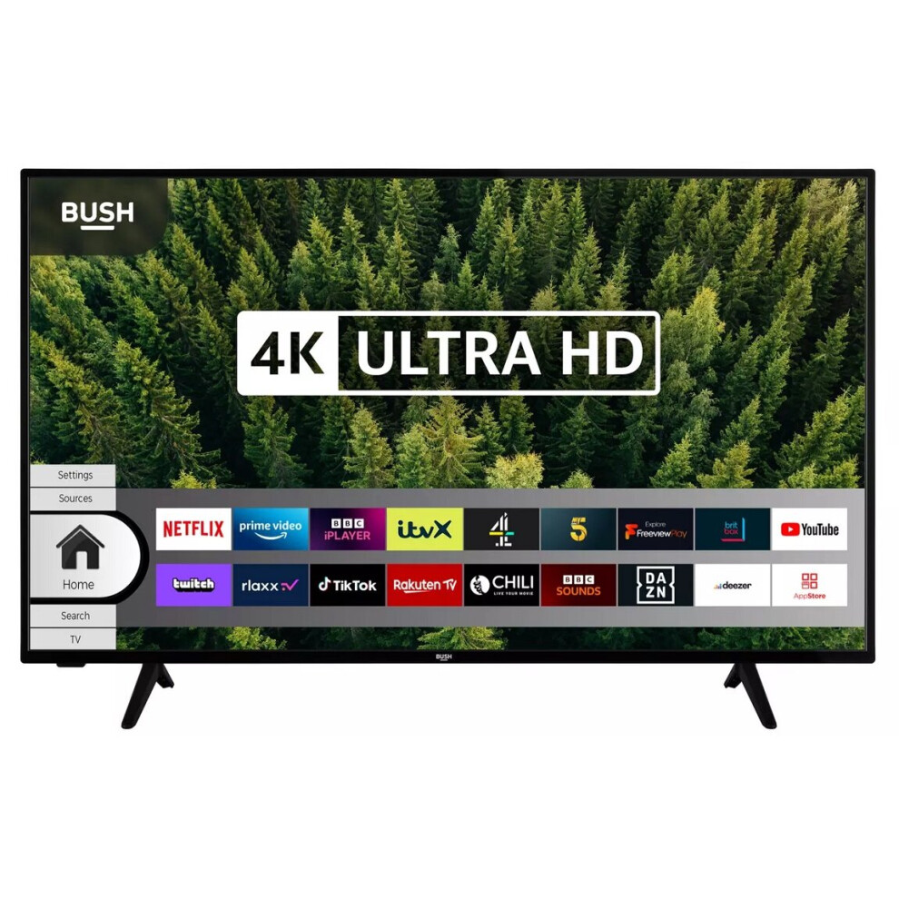 Bush DLED50UHDHDRS1 50" Smart 4K Ultra HD HDR LED TV Freeview Play