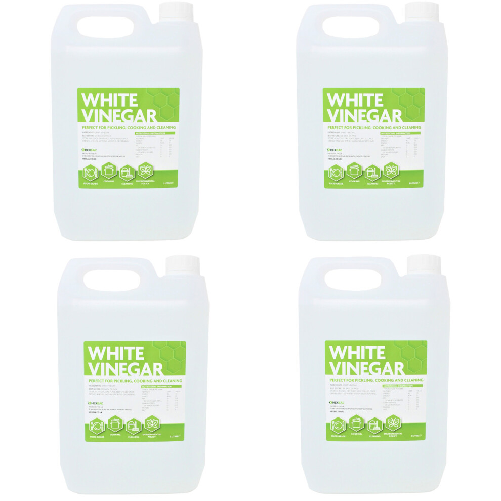 (20L) Hexeal WHITE VINEGAR | Food Grade Suitable for Cleaning, Baking, Cooking and Pickling | 500ml - 25L