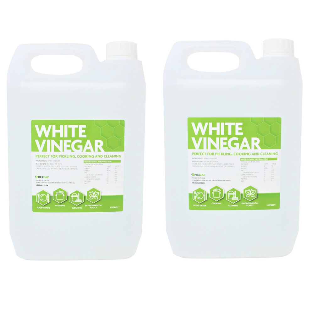 (10L) Hexeal WHITE VINEGAR | Food Grade Suitable for Cleaning, Baking, Cooking and Pickling | 500ml - 25L