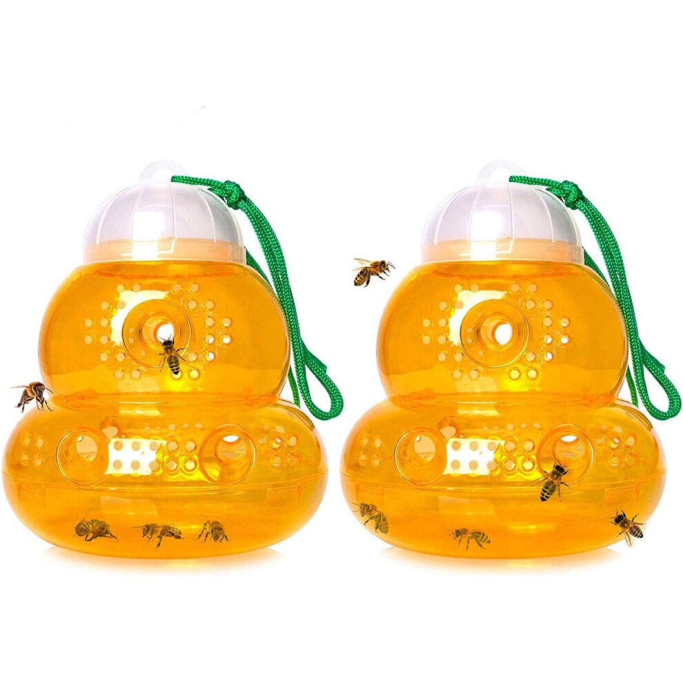 DIVCHI 2Pack Wasp Trap - Wasp Catcher& Bee Trap Hourglass-shaped