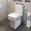 Complete Bathroom Suite Black 1700 L Shape RH Bath Screen Vanity WC Shower Taps 4