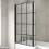 Complete Bathroom Suite Black 1700 L Shape RH Bath Screen Vanity WC Shower Taps 3