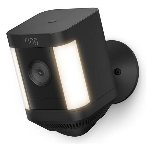 Ring Spotlight Cam Plus Full HD Battery-Powered Outdoor Security Camera with Night Vision, Black - 8SB1S2-BEU0