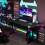 Ergonomic Gaming Desk with Shelf Led Lights Computer Workstation Table 8