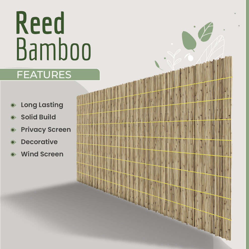 Handmade Bamboo Reed Screening Garden Decorative Fencing Garden 1x4M