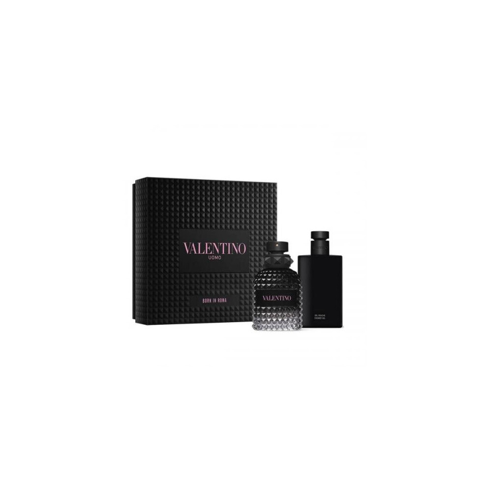 Valentino Uomo Born In Roma 2 Pcs Set: 1.6 Eau De Toilette Spray + 3.4 Shower Gel (Hard)