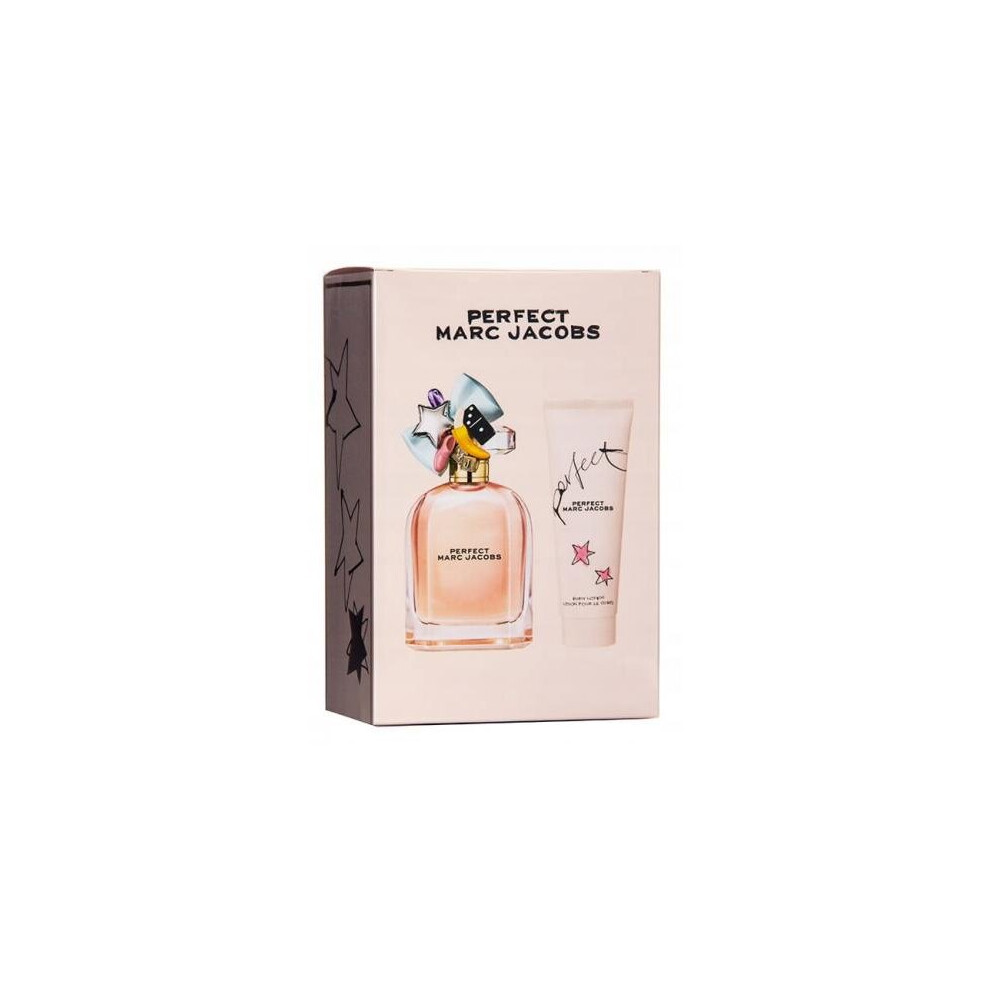 Marc Jacobs Perfect 2 Pcs Set: 1.7 Eau De Parfum Spray + 2.5 Body Lotion (Travel)