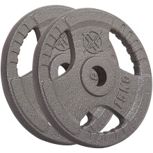 (2 x 15 kg) RIP X Pair Olympic Weight Plates 2" Cast Iron 3 Grip Rim 1.25-20KG Body Building