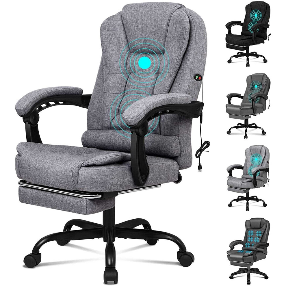 (Fabric Grey) ELFORDSON Massage Office Executive Chair