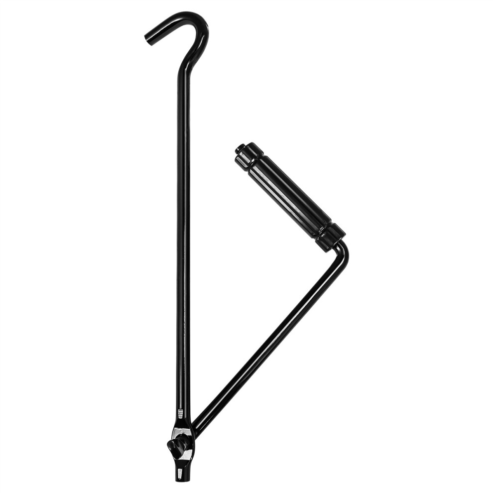 Car Jack Hand Crank Wheel Spanner Handle For Scissor Car Lift Black 4762862012947