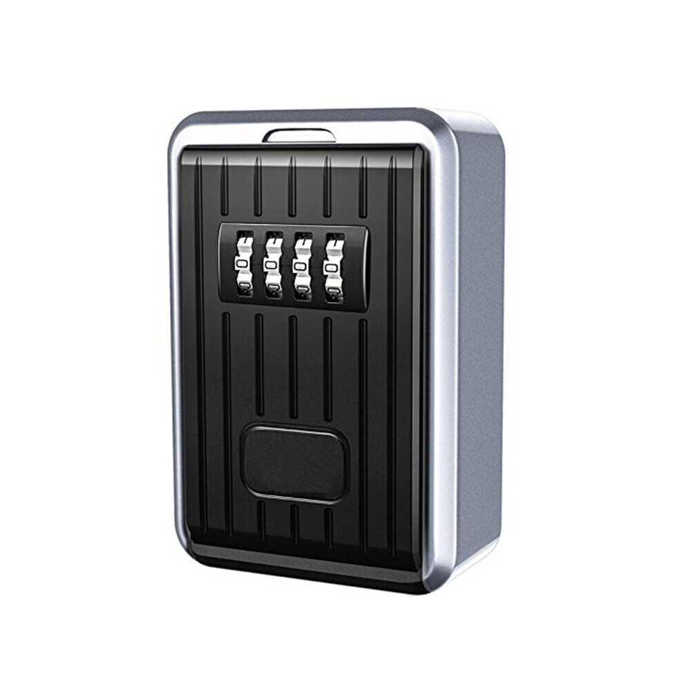 Lock Box 4 Digit Combination Waterproof Box Aluminum Alloy Weather Resistant Key Hider With Resettable Code Key Storage Wall Mounted 4764074180964