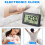 LED Digital Clock Electronic Digital Screen Desktop Clock Office Backlight Snooze Data Calendar Clocks -Black 9