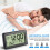 LED Digital Clock Electronic Digital Screen Desktop Clock Office Backlight Snooze Data Calendar Clocks -Black 5