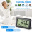 LED Digital Clock Electronic Digital Screen Desktop Clock Office Backlight Snooze Data Calendar Clocks -Black 6