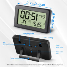 LED Digital Clock Electronic Digital Screen Desktop Clock Office Backlight Snooze Data Calendar Clocks -Black