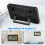 LED Digital Clock Electronic Digital Screen Desktop Clock Office Backlight Snooze Data Calendar Clocks -Black 7