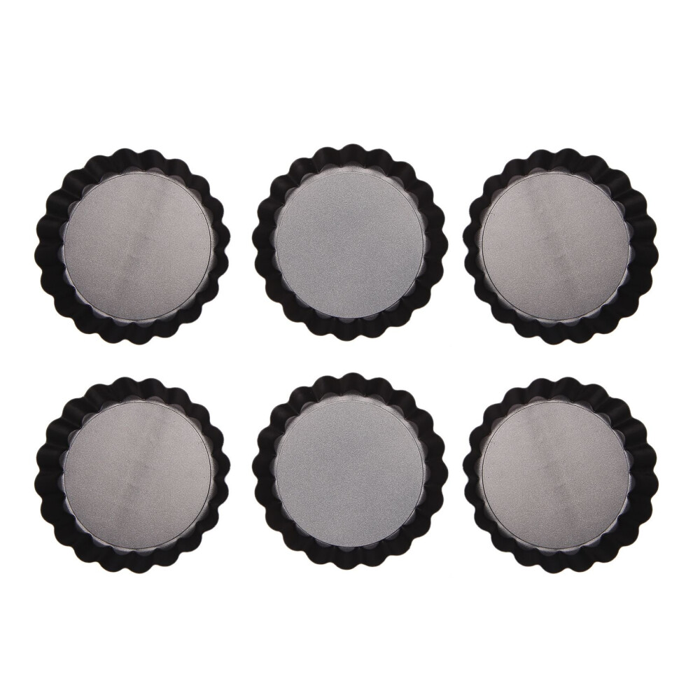 Quiche Pans Removable Bottom Mini Tart Pans Set Tart Tins Cases Loose BaseTart Mold Cheesecake Pan Tart Mold 6 Pack