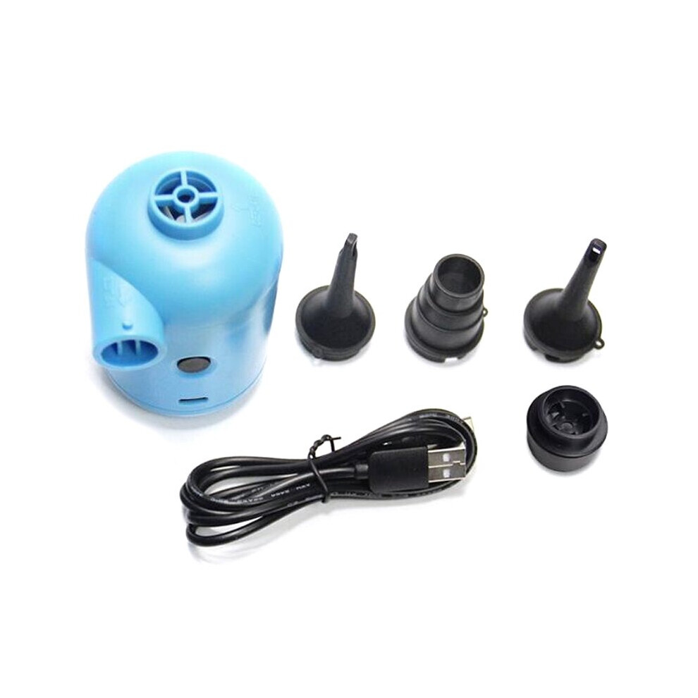 USB Electric Air Pump Portable,Mini Air Pump with 4 Nozzles, Pumps for Inflatable Pool Air Mattress Beds Boats.