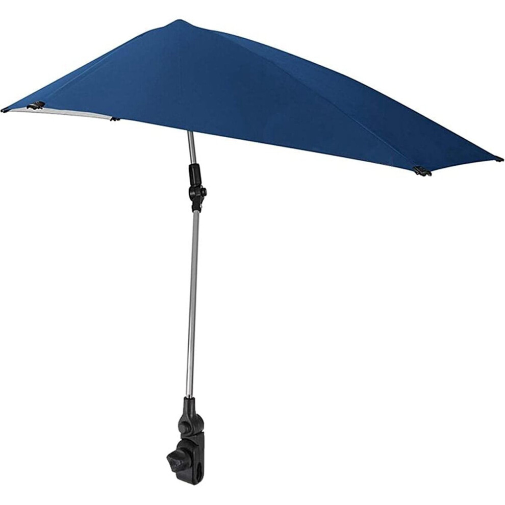 Parasol de plage réglable, parasol pivotant à 360 degrés avec pince universelle, idéal pour chaise de plage,