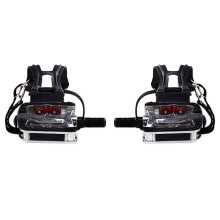 SPD Pedals for Spin Bike with Toe Cages for Shimano Clip Pedals Indoor Exercise Cycling Platform Pedals 9/16 inch