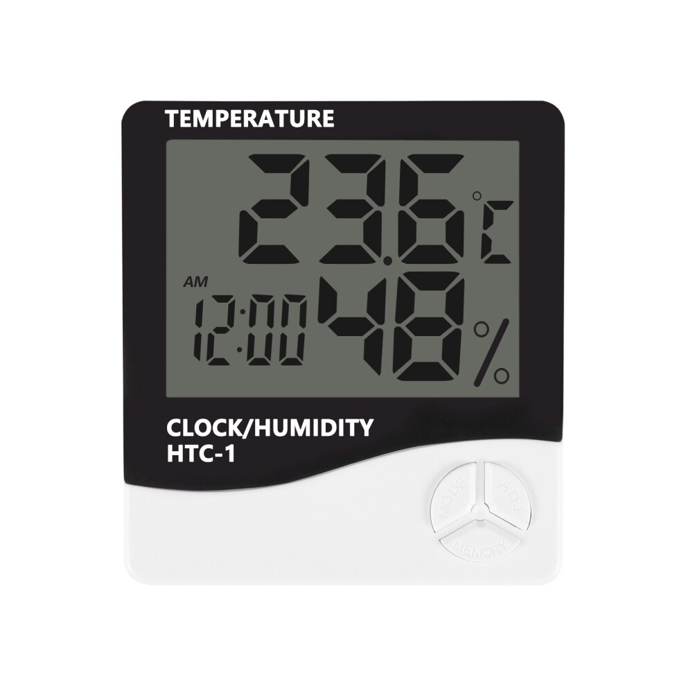Tlily Digital Lcd Indoor Outdoor Room Electronic Temperature Humidity Meter Thermometer Hygrometer Weather Station Alarm Clock