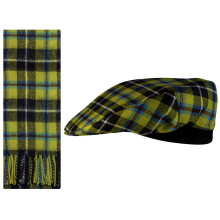 Lambswool Flat Cap and Scarf Set Cornish National Tartan One Size Elasticated Band Men Women Comfort Fit Scottish Gifts for Women Men's Accessories