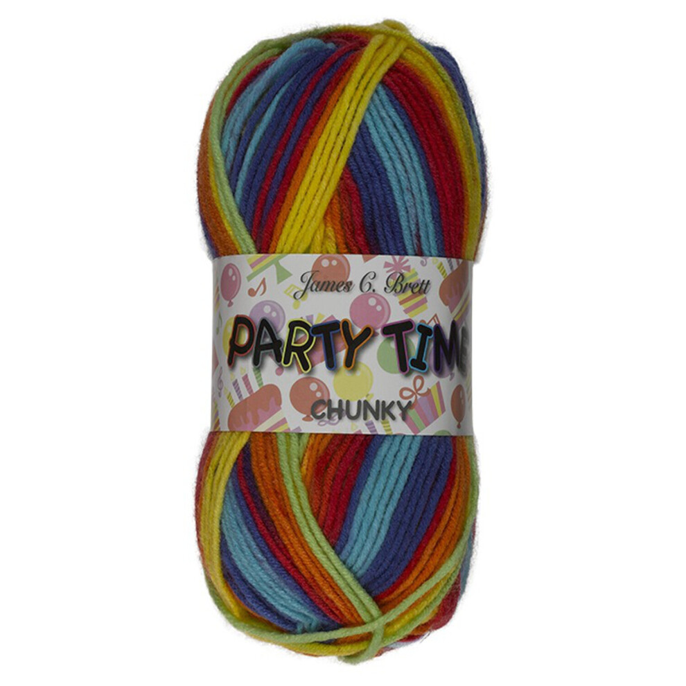 (PT4) James Brett Party Time Chunky Acrylic Knitting Yarn 100g