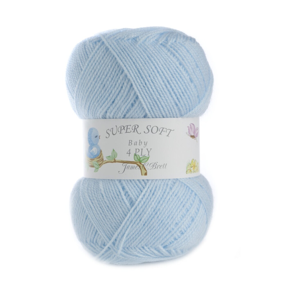 (BY5 (Blue)) James Brett Baby 4 Ply Acrylic Knitting Yarn 100g