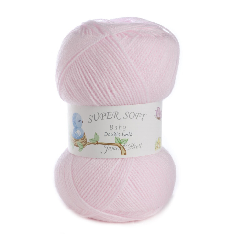 (BB6 (Pink)) James Brett Acrylic Baby Double Knit Knitting Yarn 100g