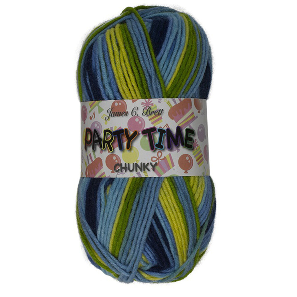 (PT2) James Brett Party Time Chunky Acrylic Knitting Yarn 100g