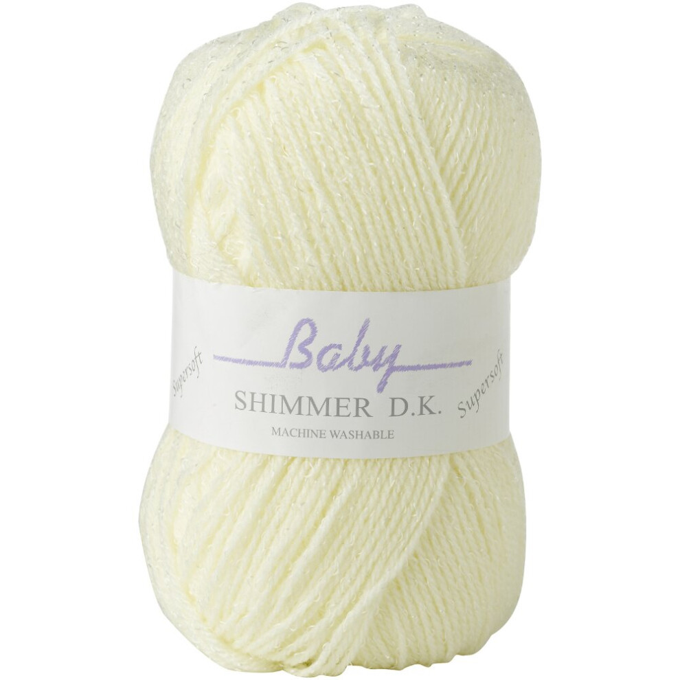 (BS9 (Cream)) James Brett Baby Shimmer DK Acrylic Knitting Yarn 100g