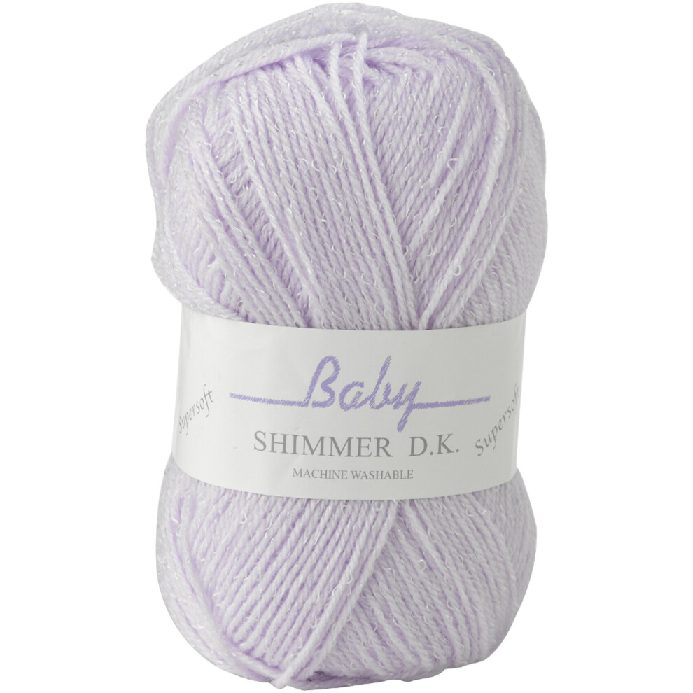 (BS3 (Lilac)) James Brett Baby Shimmer DK Acrylic Knitting Yarn 100g