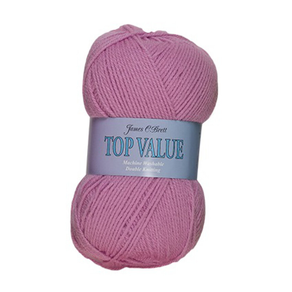 (8447 (Candy Pink)) James Brett Top Value DK Acrylic Knitting Yarn 100g