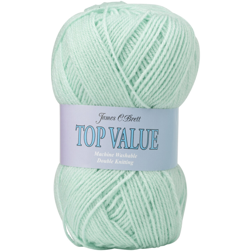 (8413 (Mint Green)) James Brett Top Value DK Acrylic Knitting Yarn 100g